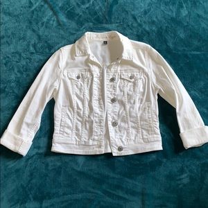 American Eagle White Jean Jacket